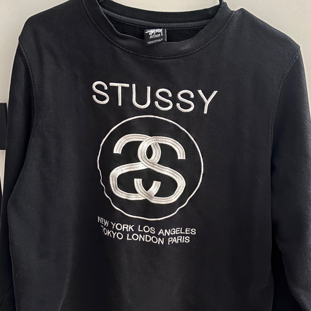 Stussy Men’s Black Crewneck
